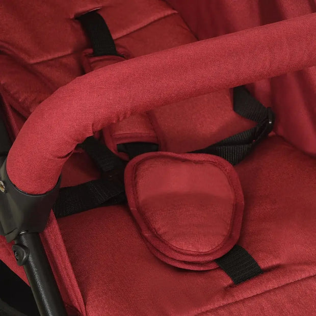 Poussette pour bébé Rouge Acier vidaXL