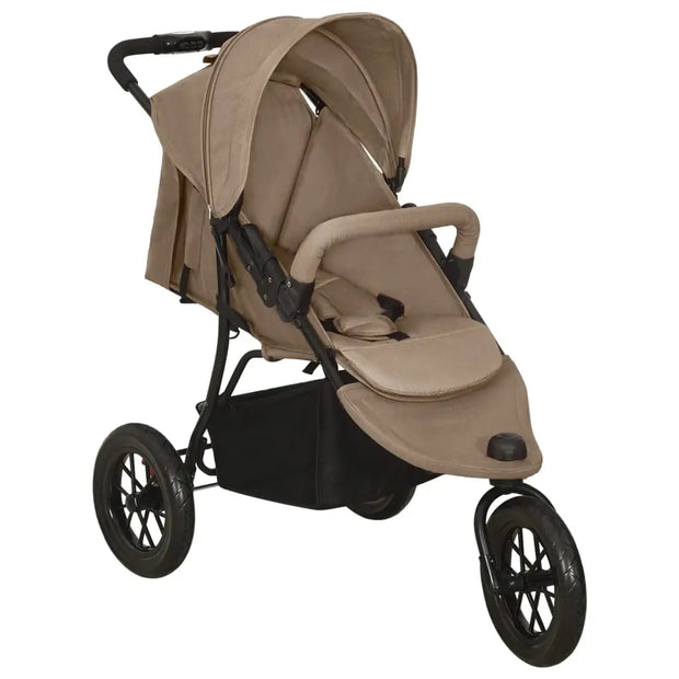 Poussette pour bébé Taupe Acier vidaXL