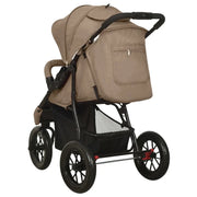 Poussette pour bébé Taupe Acier vidaXL