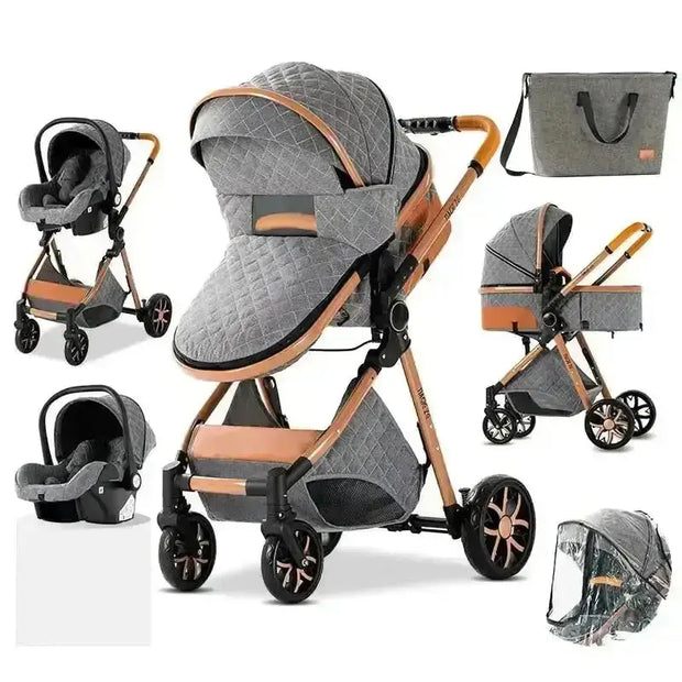 Poussette trio bébé VersaLite™ - Gris