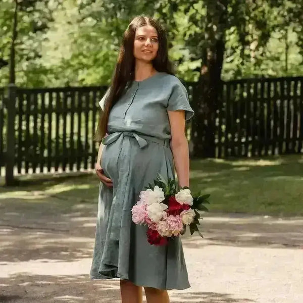 Robe de maternité 100% en lin BIO - menique™