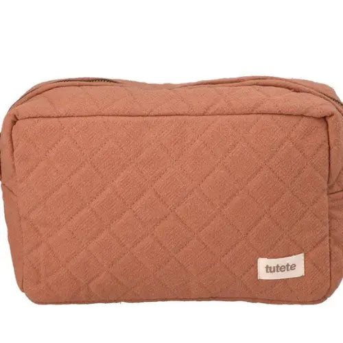 Trousse de toilette bébé marron en coton Newmamz - autour de bebe