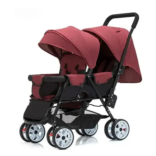 TwinWay Poussette Double - Rouge - Bébé Poussettes