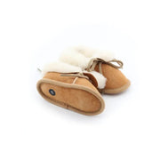 Beige baby slippers made of sheepskin - Babies - Boys shoes