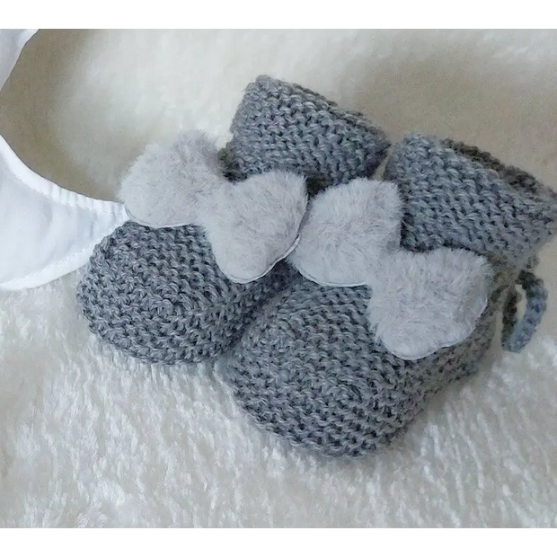 Chaussons en tricot Bébé en Laine et Cachemire - Trésor