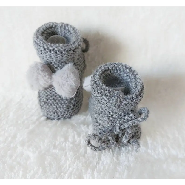 Chaussons en tricot Bébé en Laine et Cachemire - Trésor