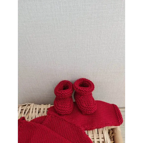 Conjunto de sujetador, gorro y patucos para bebé recién nacido