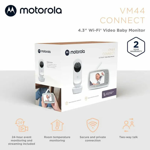 Interphone bébé Motorola VM44 4,3 HD WIFI