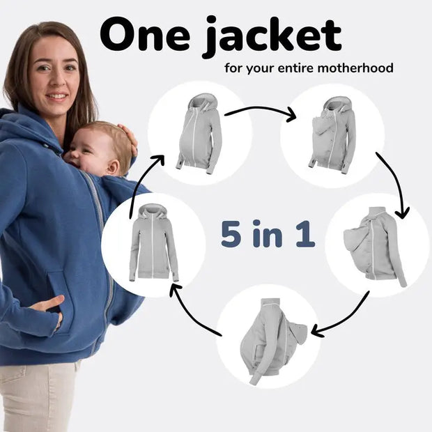 POLA Veste de portage 5 en 1 pour bébé et maternité –