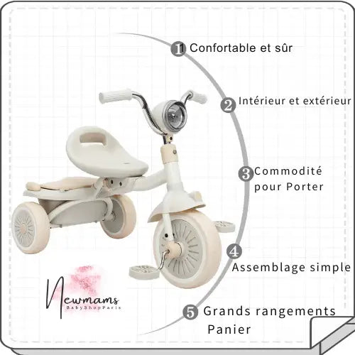 Tricycle Évolutif Bébé Pédalou - Vélo Tricycle pour Enfants